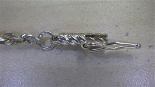 14K YELLOW GOLD ROPE CHAIN, 2MM THICK, MARKED: 14K SKH, 11 GRAMS, 24